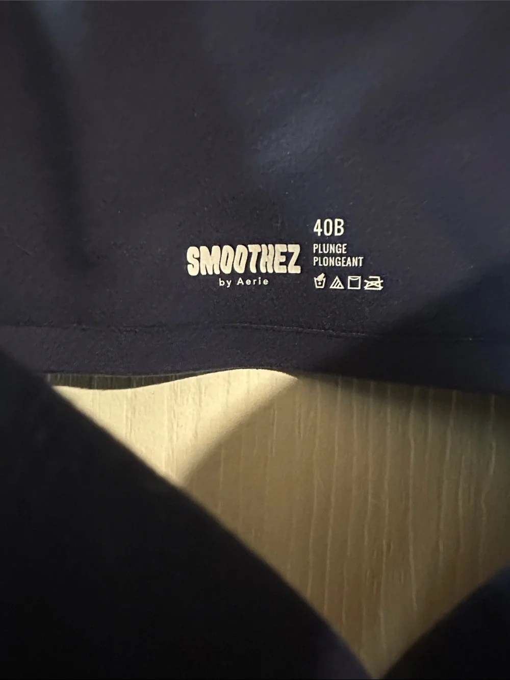 aerie Smoothez Pull On Push Up Bra Navy Blue
